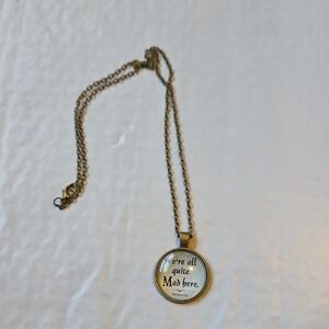 Silver Pendant Necklace with Quote